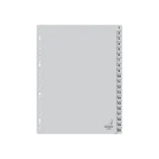 Tabblad A4 23R PP EB 1-20 grijs/set20 Tabblad A4 23R PP EB 1-20 grijs/set20