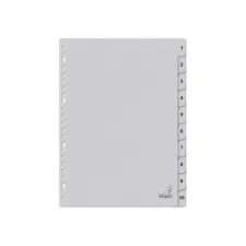 Tabblad A4 23R karton 1-10 grijs/set10 Tabblad A4 23R karton 1-10 grijs/set10