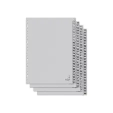 Tabblad A4 23R karton 1-100 grijs/set100 Tabblad A4 23R karton 1-100 grijs/set100
