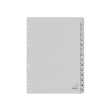 Tabblad A4 23R karton 1-15 grijs/set15 Tabblad A4 23R karton 1-15 grijs/set15