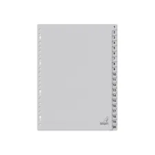 Tabblad A4 23R karton 1-20 grijs/set20 Tabblad A4 23R karton 1-20 grijs/set20