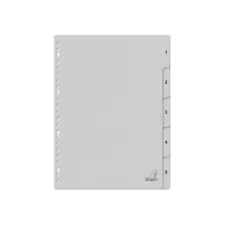 Tabblad A4 23R karton 1-5 grijs/set5 Tabblad A4 23R karton 1-5 grijs/set5
