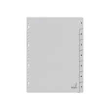 Tabblad A4 23R karton 1-7 grijs/set7 Tabblad A4 23R karton 1-7 grijs/set7