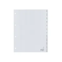 Tabblad A4 4R PP maanden grijs/set12