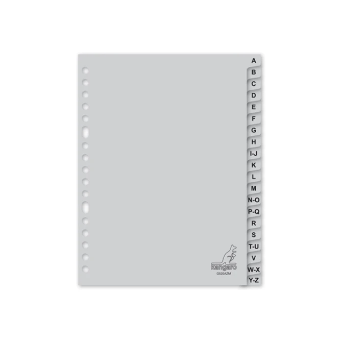 Tabblad A5 17R PP A-Z grijs/set20