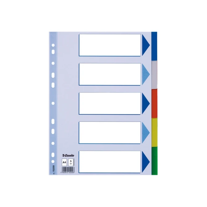 Tabblad ESSELTE 11r A4 PP 5 tab index