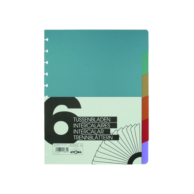 Tabbladen Atoma A4+ PP 6-delig/ass