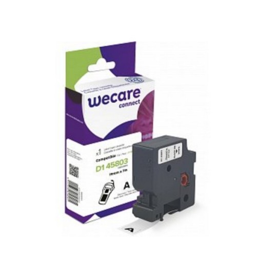 Tape Wecare Dymo 45803 D1 19mm zw/wi
