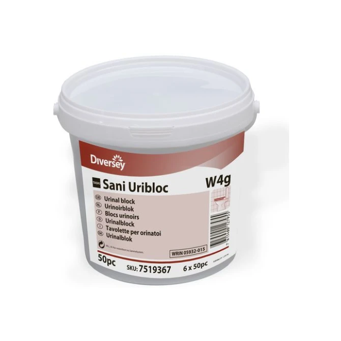 Taski Sani Uribloc W4g urinoir reinigingstabletten emmer (pak 50 stuks)