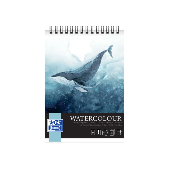 Oxford Tekenblok Aquarel A4 spir 300g