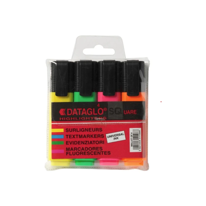 Dataglo Tekstmarkers 1 - 5 mm Assorti (pak 4 stuks)
