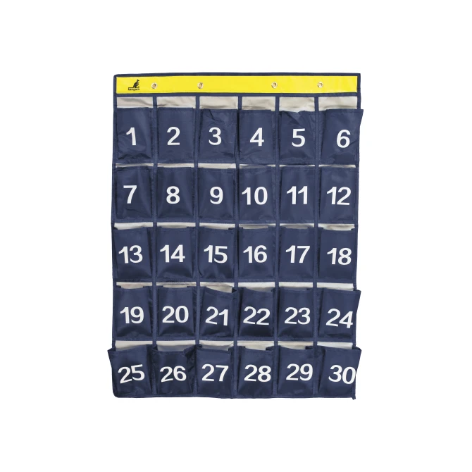 Telefoon-opbergsysteem school 30 vakken 79x60cm blauw
