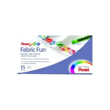 Textielkrijt Pentel PTS15 assorti (15 stuks) Textielkrijt Pentel PTS15 assorti (15 stuks)