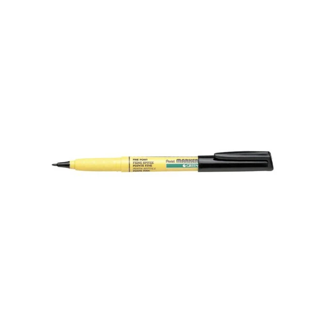 Textielmarker Pentel NM10 1mm zw (12 stuks)