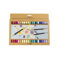 Creotime Textielstiften. Lijndikte 2.3+3.6 mm. Extra Kleuren (pak 20 stuks)