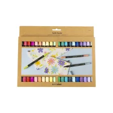 Creotime Textielstiften. Lijndikte 2.3+3.6 mm. Extra Kleuren (pak 20 stuks)