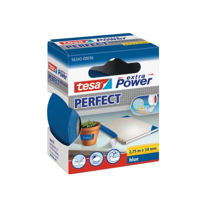 Textieltape TESA epp 38mm x 2.75m blauw