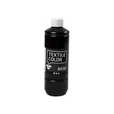 Creotime Textielverf basic zwart/fl500ml (fles 500 milliliter)