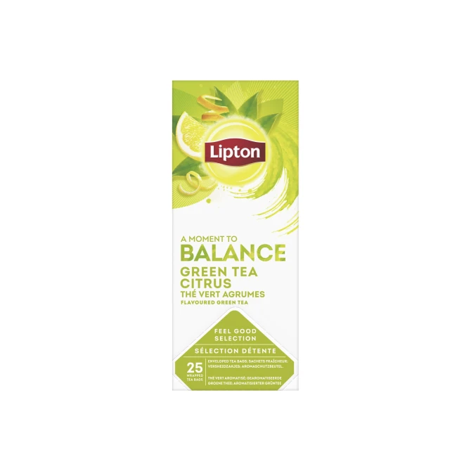 LIPTON Feel Good Selection Groene Thee Citroen (6x25 stuks)