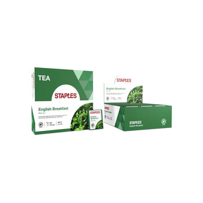 Staples English Breakfast Thee (1 pak x 100 stuks) Staples English Breakfast Thee (1 pak x 100 stuks)