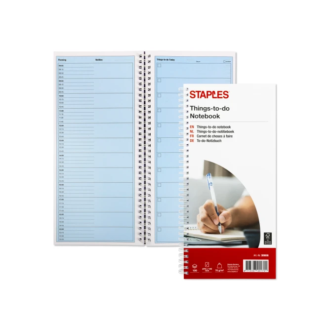 Staples Things-to-do Planner 279 x 140 mm 70 g/m² (1 stuk x 100 vellen)