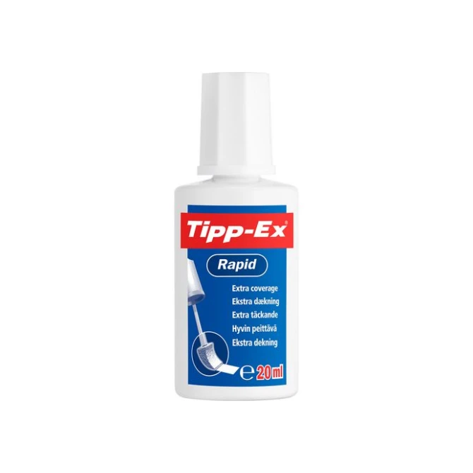 Tipp-Ex Correctievloeistof RAPID (fles 20 milliliter) Tipp-Ex Correctievloeistof RAPID (fles 20 milliliter)
