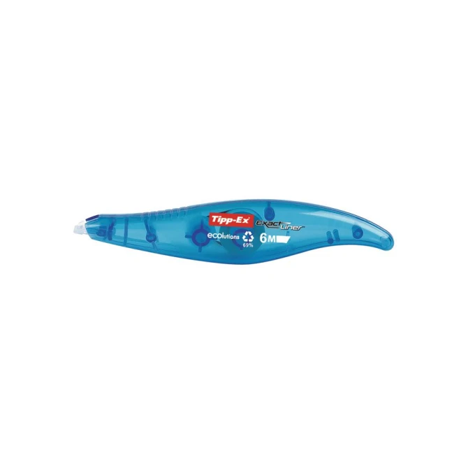 Tipp-Ex Exact Liner™ ECOlutions Ergonomische Correctieroller 5 mm x 6 m (doos 10 stuks) Tipp-Ex Exact Liner™ ECOlutions Ergonomische Correctieroller 5 mm x 6 m (doos 10 stuks)