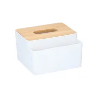 Alpina Tissuebox 33 x 19 x 32 cm Hout Wit Alpina Tissuebox 33 x 19 x 32 cm Hout Wit