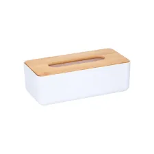 Alpina Tissuebox 26 x 13 x 8.6 cm Hout Wit