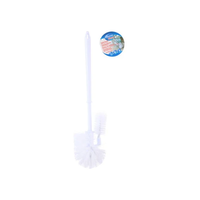 Toiletborstel met randreiniger PP 37 cm Wit