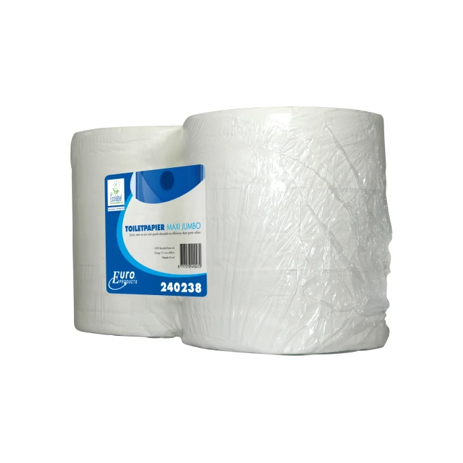 Toiletpapier Euro maxi jumbo 2L wit/pk6
