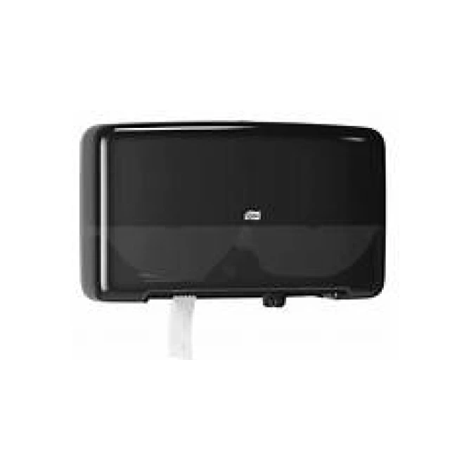 TORK T2 Toiletroldispenser Twin Mini zwart