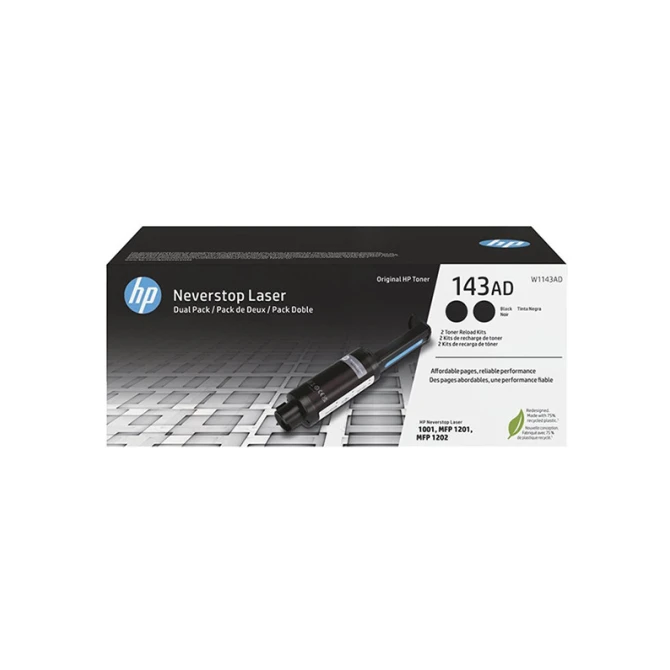 HP 143A (W1143AD) toner zwart dubbelpak (origineel)