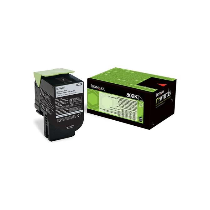 LEXMARK 802K (80C20K0) toner zwart lage capaciteit (origineel)