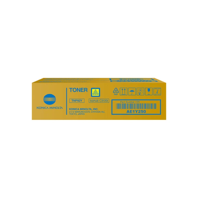 Minolta Konica Minolta TNP-92Y (AE1Y250) toner geel (origineel) Minolta Konica Minolta TNP-92Y (AE1Y250) toner geel (origineel)