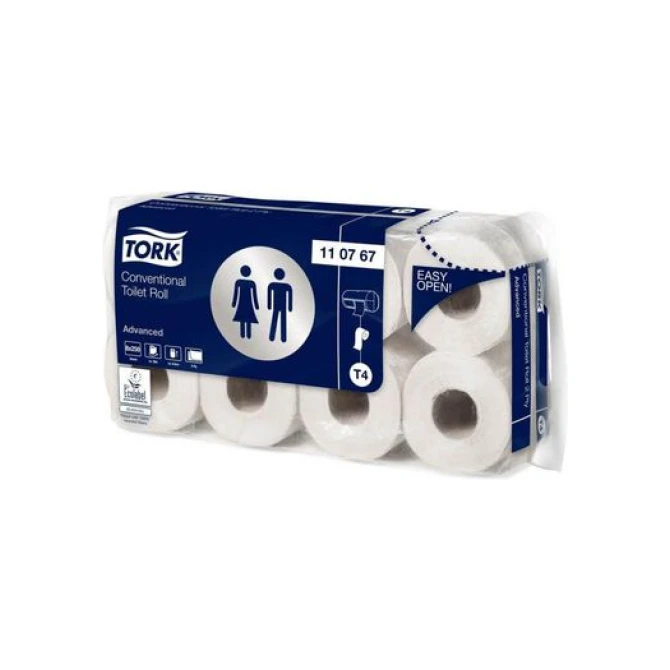 TORK Conventional Advanced Toiletpapier 2-laags 250 vel Wit (doos 8 x 8 stuk) TORK Conventional Advanced Toiletpapier 2-laags 250 vel Wit (doos 8 x 8 stuk)