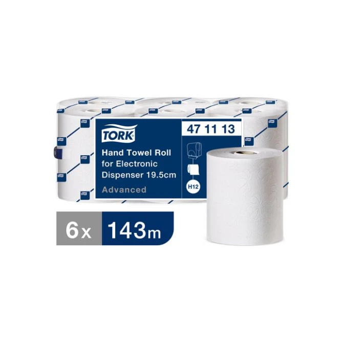 TORK Enmotion Papieren Handdoekrol 2-laags Wit (pak 6 x 143 meter)