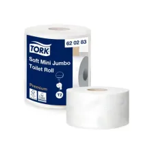 TORK Premium Mini Jumbo T2 Toiletpapier Soft 2-laags 850 vel Wit (krimp 2 stuks)