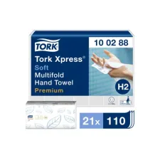 TORK Premium Papieren Handdoeken Zacht Interfold 2-laags 212 x 34 cm Wit (pak 21 x 110 vel) TORK Premium Papieren Handdoeken Zacht Interfold 2-laags 212 x 34 cm Wit (pak 21 x 110 vel)