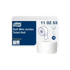 TORK Premium Zacht Mini Jumbo T2 Toiletpapier 2-laags 170 m Wit (pak 12 x 850 vel)