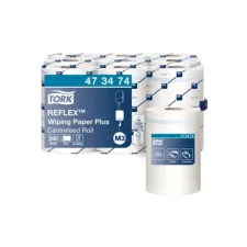 TORK Reflex™ Plus Mini Centerfeed M3 Poetsdoekrol 2-laags 67 m Wit (pak 9 x 67 meter) TORK Reflex™ Plus Mini Centerfeed M3 Poetsdoekrol 2-laags 67 m Wit (pak 9 x 67 meter)