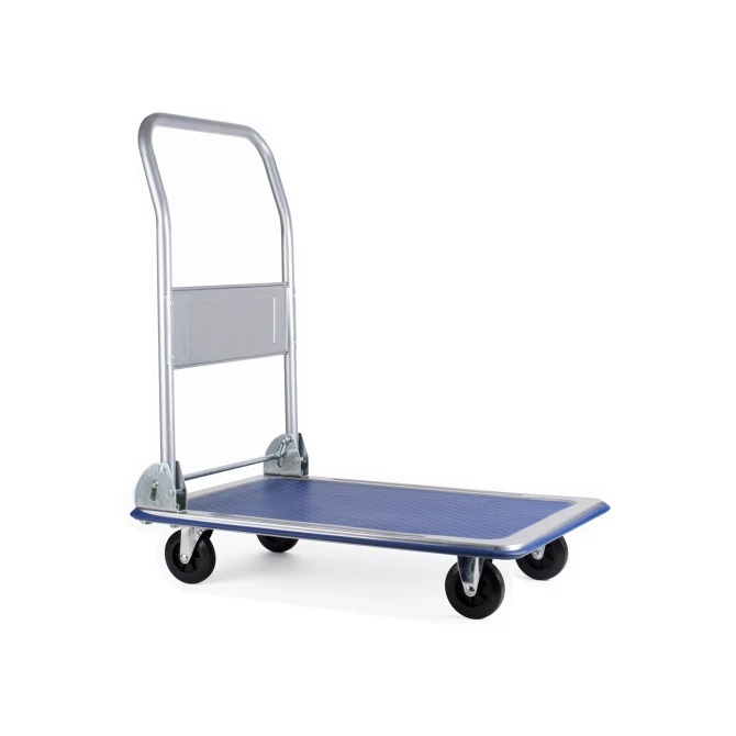 Trolley opvouwbaar 150kg zilver blauw