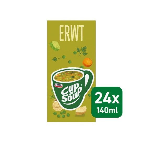 UNOX Cup-a-Soup Erwt Soep 140 ml (pak 24 stuks)