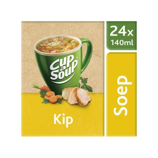 UNOX Cup-a-Soup Kip Soep 140 ml (pak 24 stuks)