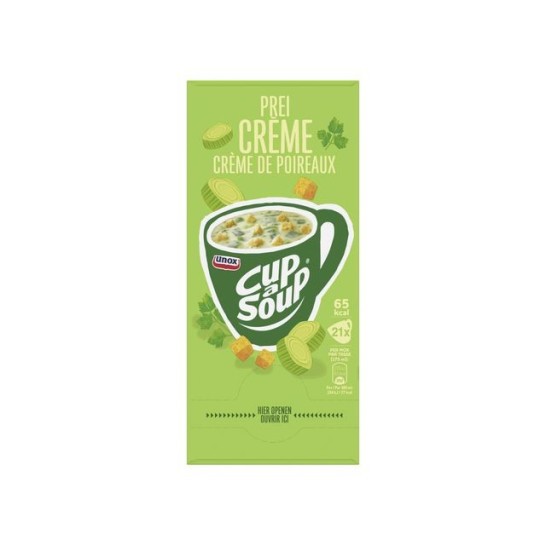 UNOX Cup-a-Soup Prei Crème Soep 175 ml (pak 21 stuks)