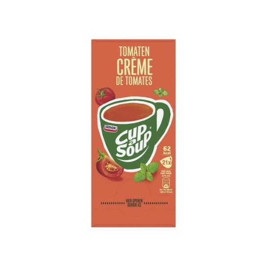 UNOX Cup-a-Soup Tomaat Crème Soep 175 ml (pak 21 stuks)