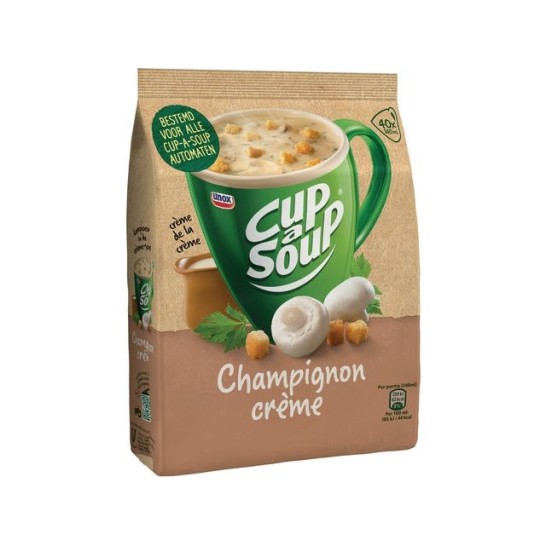 UNOX Cup-a-Soup Voor Automaten Champignon Crème Soep 140 ml (pak 556 gram)