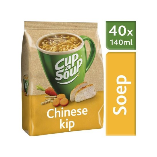 UNOX Cup-a-Soup Voor Automaten Chinese Kip Soep 140 ml (pak 40 stuks)