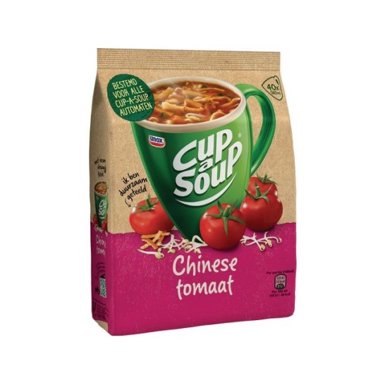 UNOX Cup-a-Soup Voor Automaten Chinese Tomaat Soep 140 ml (pak 646 gram)