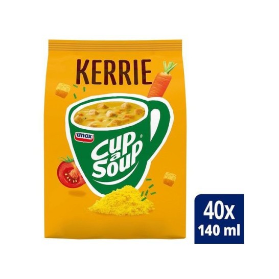 UNOX Cup-a-Soup Voor Automaten Kerrie Soep 140 ml (pak 586 gram)